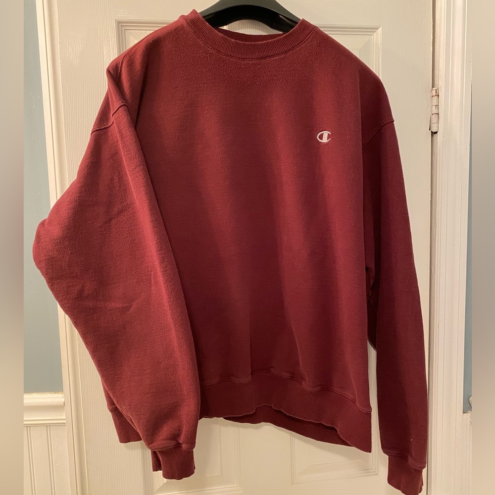Champion Eco Authentic 2XL Maroon Crewneck Sweathsirt